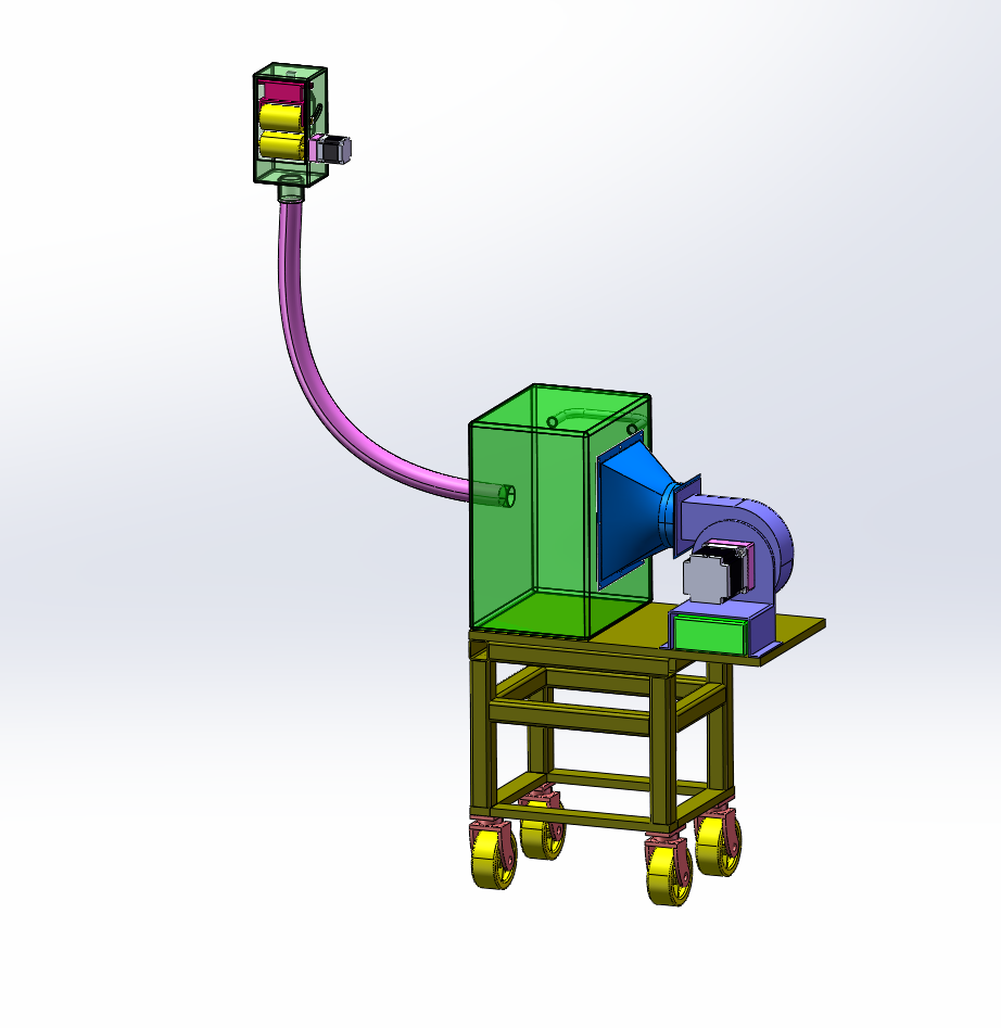 气吸金银花采摘机设计（SW+CAD+说明书）